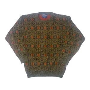 Vintage 90s Puritan Crewneck Knit Sweater Patterned Multi Color Large